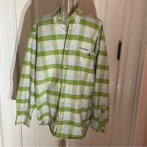 Green Plaid duck head men’s large classic Oxford S192
